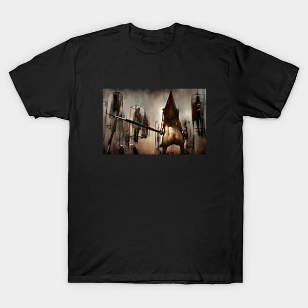 Misty Day, Remains of Judgement | Silent Hill 2 | Pyramid Head Historical Society Painting Upscaled T-Shirt by Everyday Inspiration